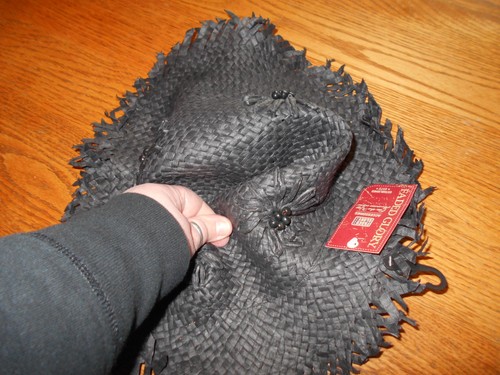 Faded Glory Fold N Go Black Woven Sun Hat NWTs - Picture 5 of 6