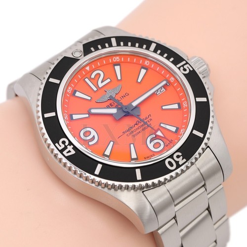 Breitling Superocean Watch Automatic Chronometer Orange Watch A17366 - Picture 10 of 14