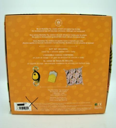 Toucan Manhattan Toy Fruity Paws Teether Mitt & Blankie Gift Set for Babies NIB - Picture 2 of 15