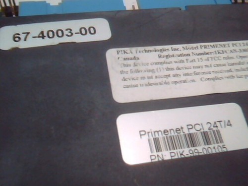 USSP PIKA PRIMENET PCI 24T4 PRI19110B CARD RASCOM 022-00006-08 TELEPHONY BOARD - 第 4/7 張圖片