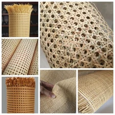 Real Dried Rattan Braided Sheet Cane Webbing Material DIY Repair Chair US STOCK