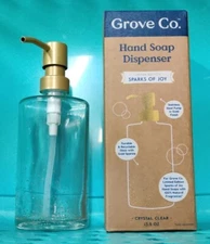 Grove Co. Hand Soap Glass Dispenser Limited Edition Sparks of Joy 13.5oz A090