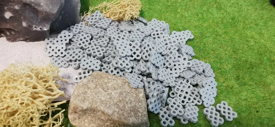 200 Stück Rasengittersteine Spur H0 1:87 grau Modellbau Diorama Landschaftsbau - Bild 3 von 4