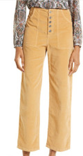 New Veronica Beard Crosbie Crop Wide Crop High Rise Pant Wood Thrush Size 28