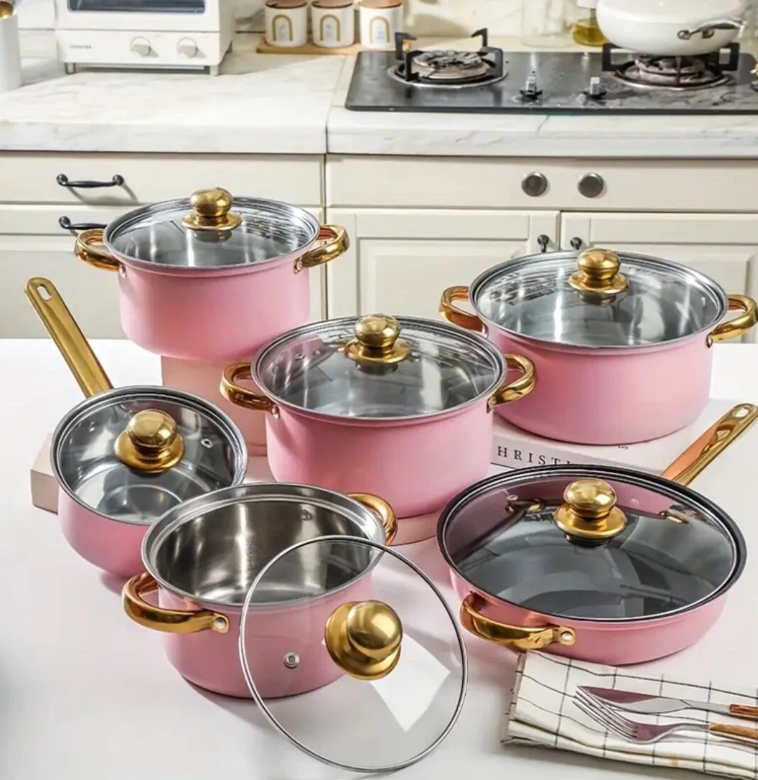 6 Piece Commercial Grade Stainless Steel Cookware Set