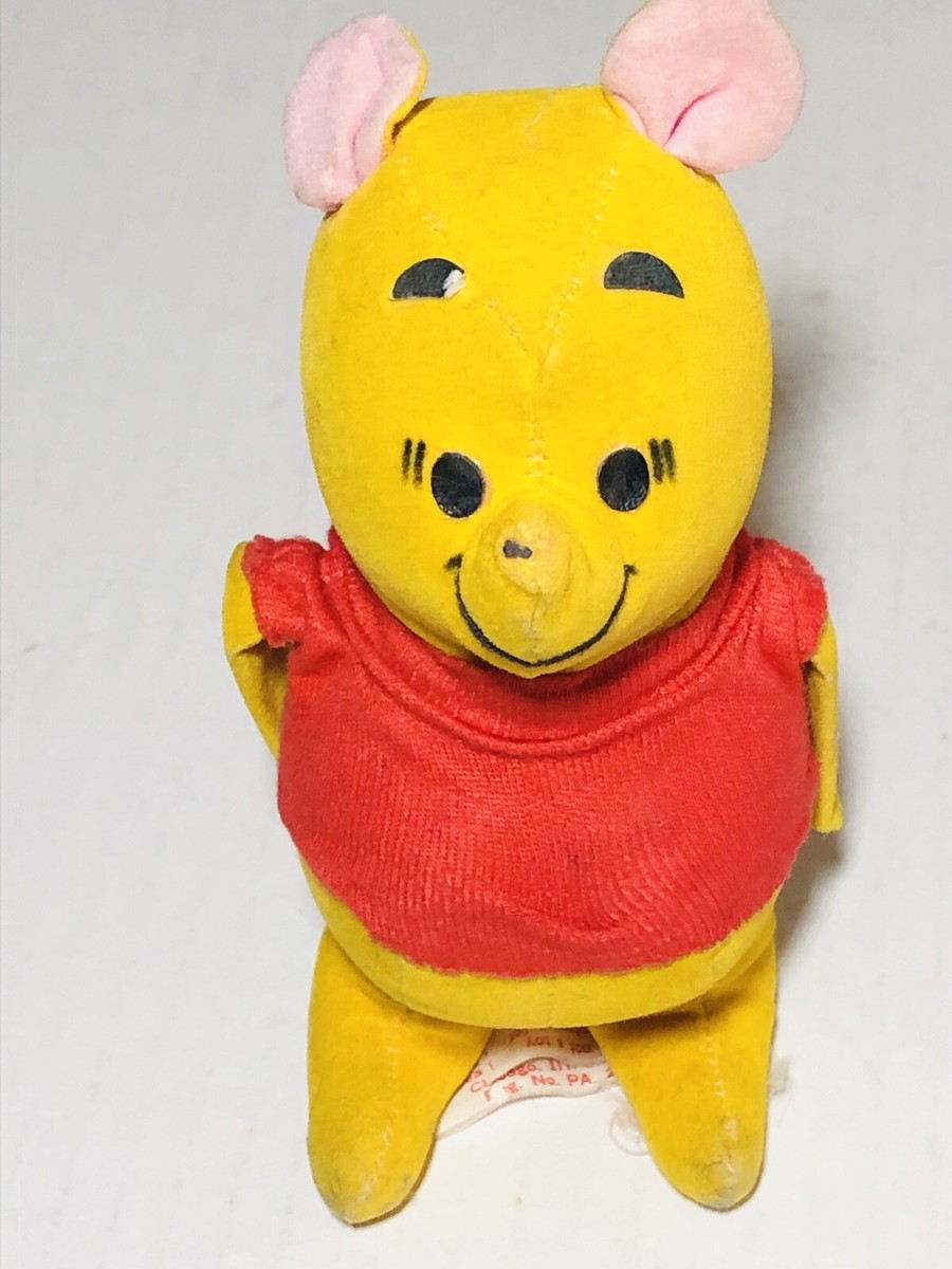 Vintage 1966 Walt Disney Winnie the Pooh Sawdust Stuffed Velveteen