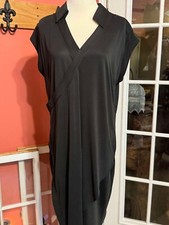 CATO Women's Large Black Dress V-Neck NWT NICE!