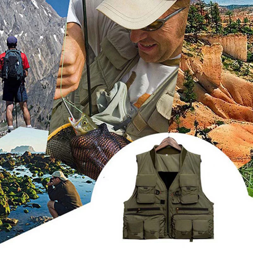 Fishing Vest Quick Dry Fish Vest Fishing Jacket Outdoor Sport Utility Waistcoat - Picture 22 of 27
