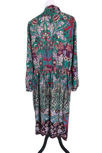 Ulla Popken Von Landen Curvy Patch Print Long Sleeve V-Neck Midi Plus Size 16/18 - Picture 3 of 10