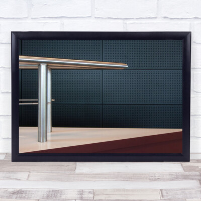 The Point Library Almere Abstract Lines Surfaces Stainless Steel Wall Art Print
