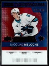 2021-22 UD credentials debut ticket access red Nicolas Meloche /199 #90