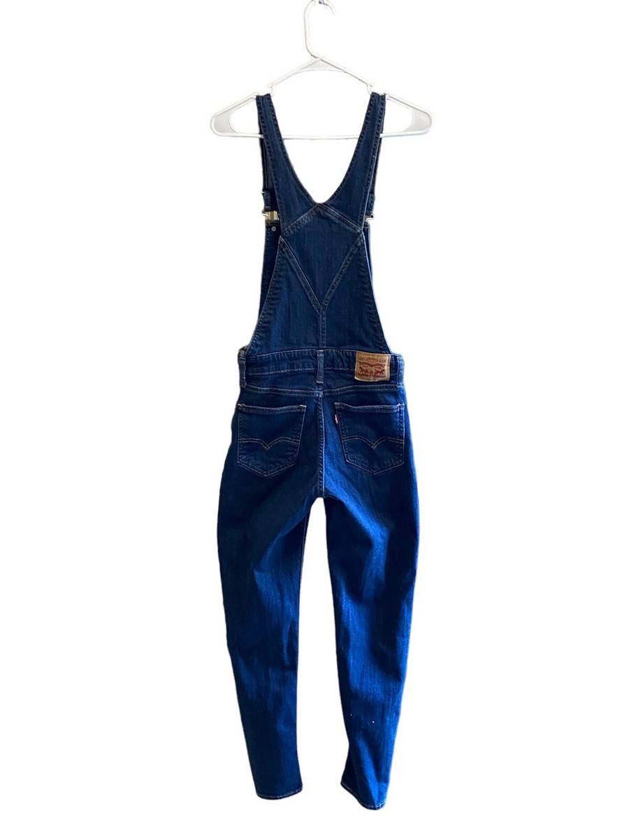 Women's LEVI'S Over and Out Waterless Slim Skinny Overalls Sz 26 x