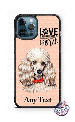 Toy Poodle Face Love Word Personalized Phone Case Cover for iPhone Samsung Gift