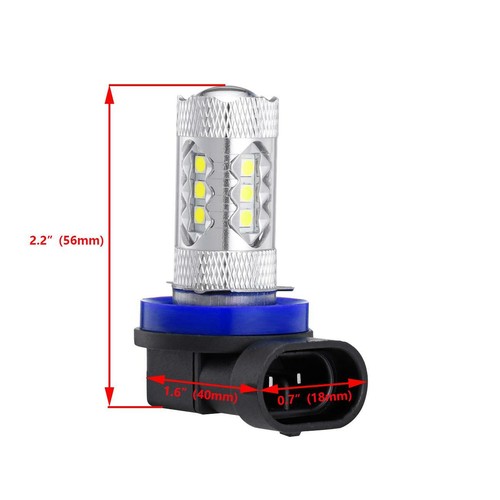AUXBEAM H11 H16 H8 H9 9145 9140 H10 5202 LED Fog Light Bulbs Blue Amber White 2X - Picture 2 of 22