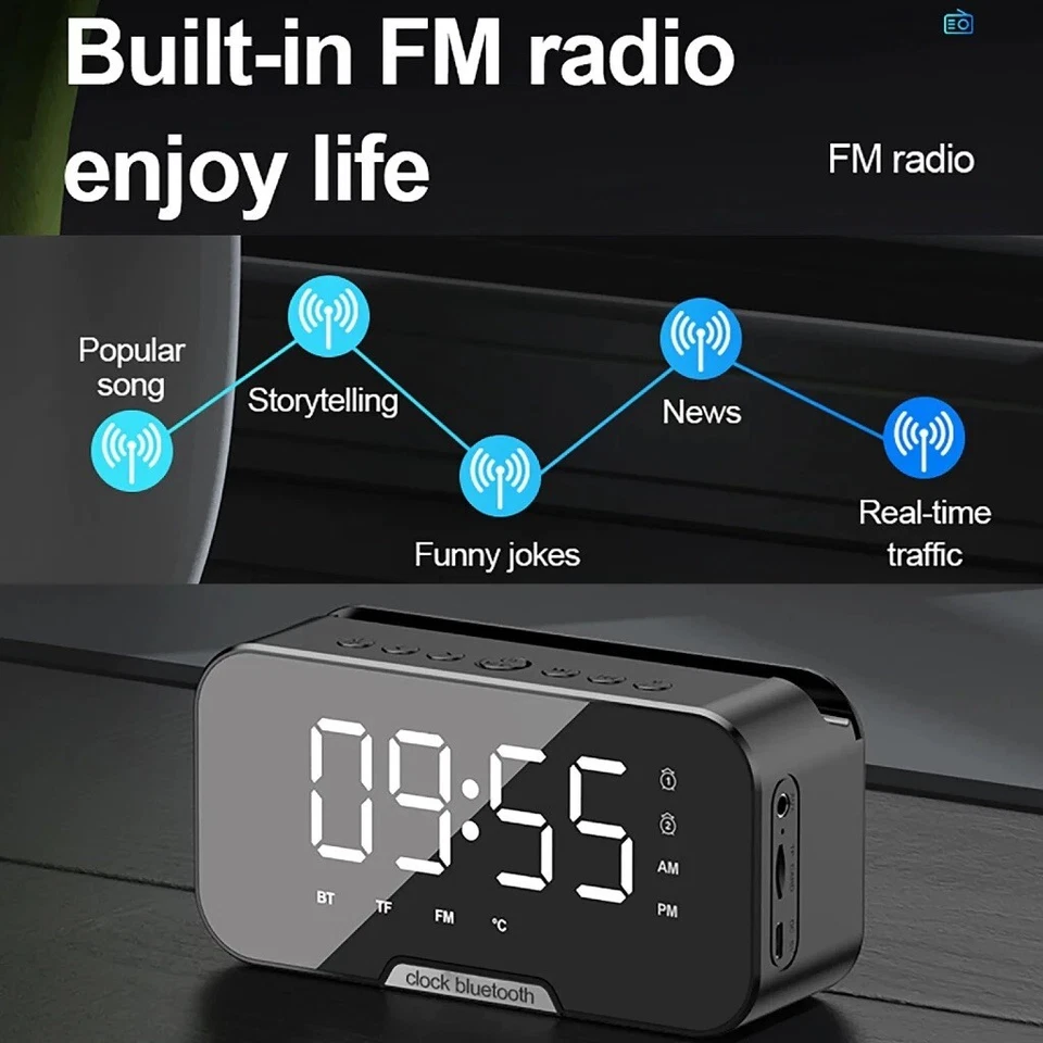 ✅ 3-in-1 闹钟音箱 ‼️ Smart Alarm Clock Speaker BT Wireless | Spotify & Apps - Image 4 of 4