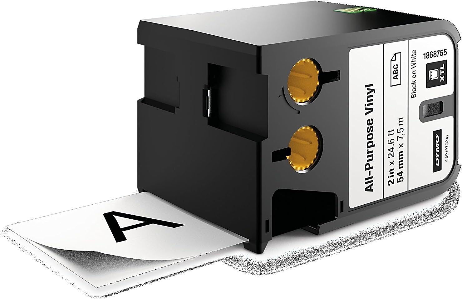 DYMO XTL AllPurpose Vinyl Labels 54 mm x 7 m Black on White black on white eBay