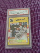 2017 Panini Donruss Gold Press Proof -Clapping Mike Trout /99 #104 PSA 10 Pop 5