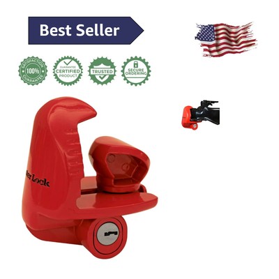 Bright Red Coupler Lock with Advanced Mechanism - Fits Multiple Trailer Sizes