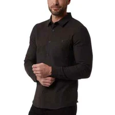 32 Degrees Men's Stretch Button-Up Shirt Long Sleeve Cotton Blend Pocket Casual