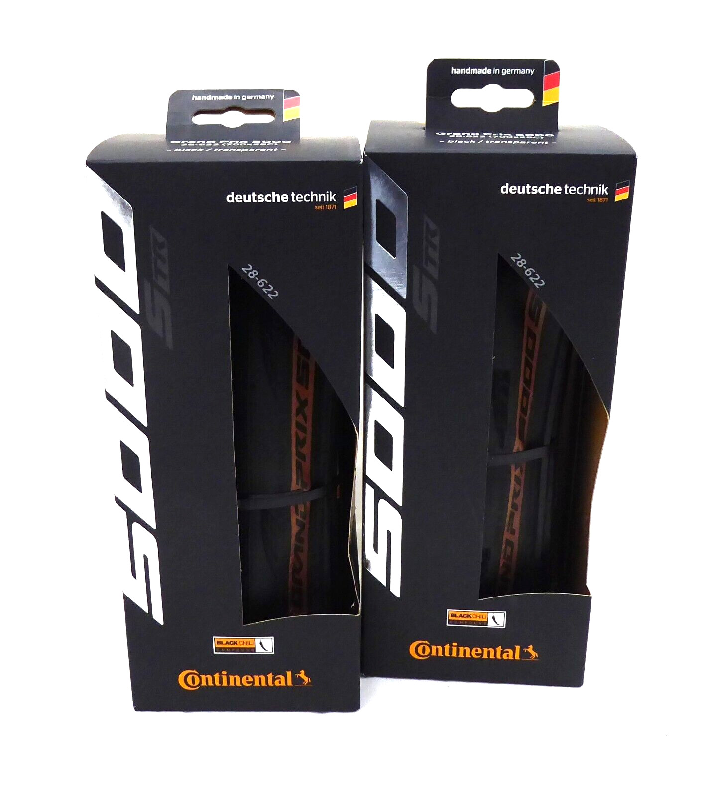 Continental Grand Prix 5000 S TR Tubeless 700x28 Pair Black/Transparent