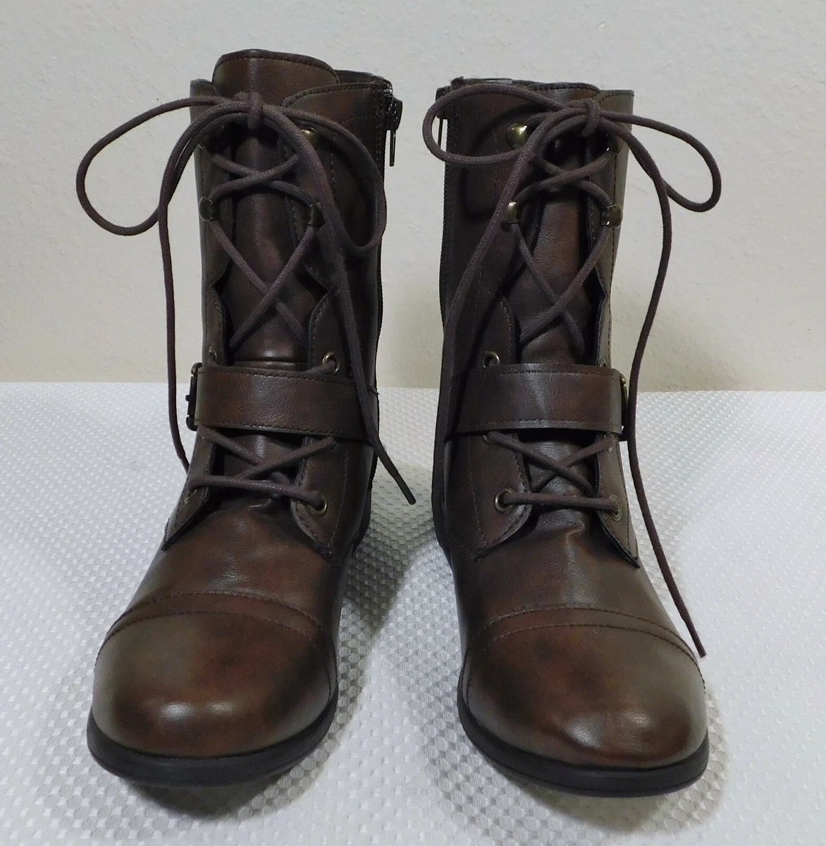 American rag farahh combat booties sale