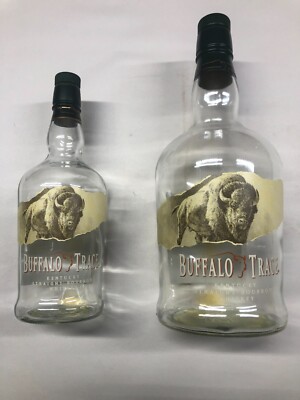 BUFFALO TRACE  Bourbon  Empty Bottles  1.75 L & 750 ml  (Lot of 2)  (M1135)