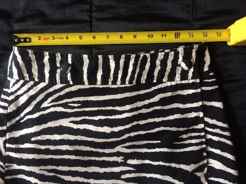 Ideology Mini Wrap Skirt Zebra Print Black Beige A-Line Buttons Women's Size 2 - Picture 11 of 12