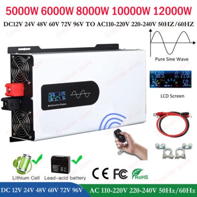 5000W-12000W Reiner Sinus Wave Solar Inverter 12V 24V 48V 60V 72V 96V to 220V