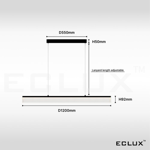 50W/72W Linear Pendant Light IP20 Steel PMMA Smart Various Control mode Indoor - Picture 18 of 25