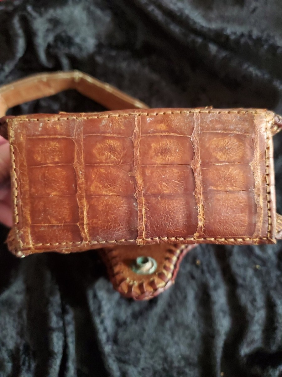 Alligator Purse Vintage Genuine Leather Handbag 1950s Alligator Purse Vintage Genuine Leather Handbag 1950s