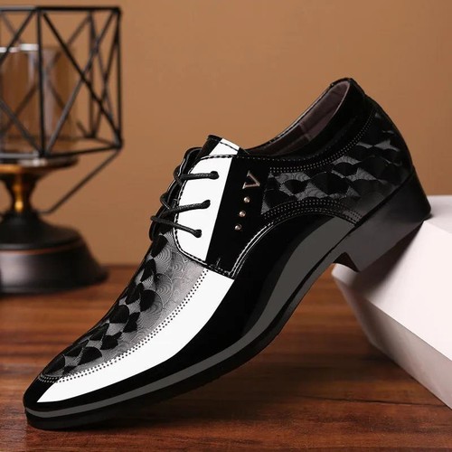 2024 New Leather Shoes for Men Business Dress Shoes Versatile Wedding Shoes Men - Picture 8 of 14