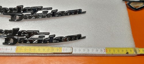 Harley Davidson coppia emblemi fregi serbatoio benzina cromati originali - Foto 4 di 12