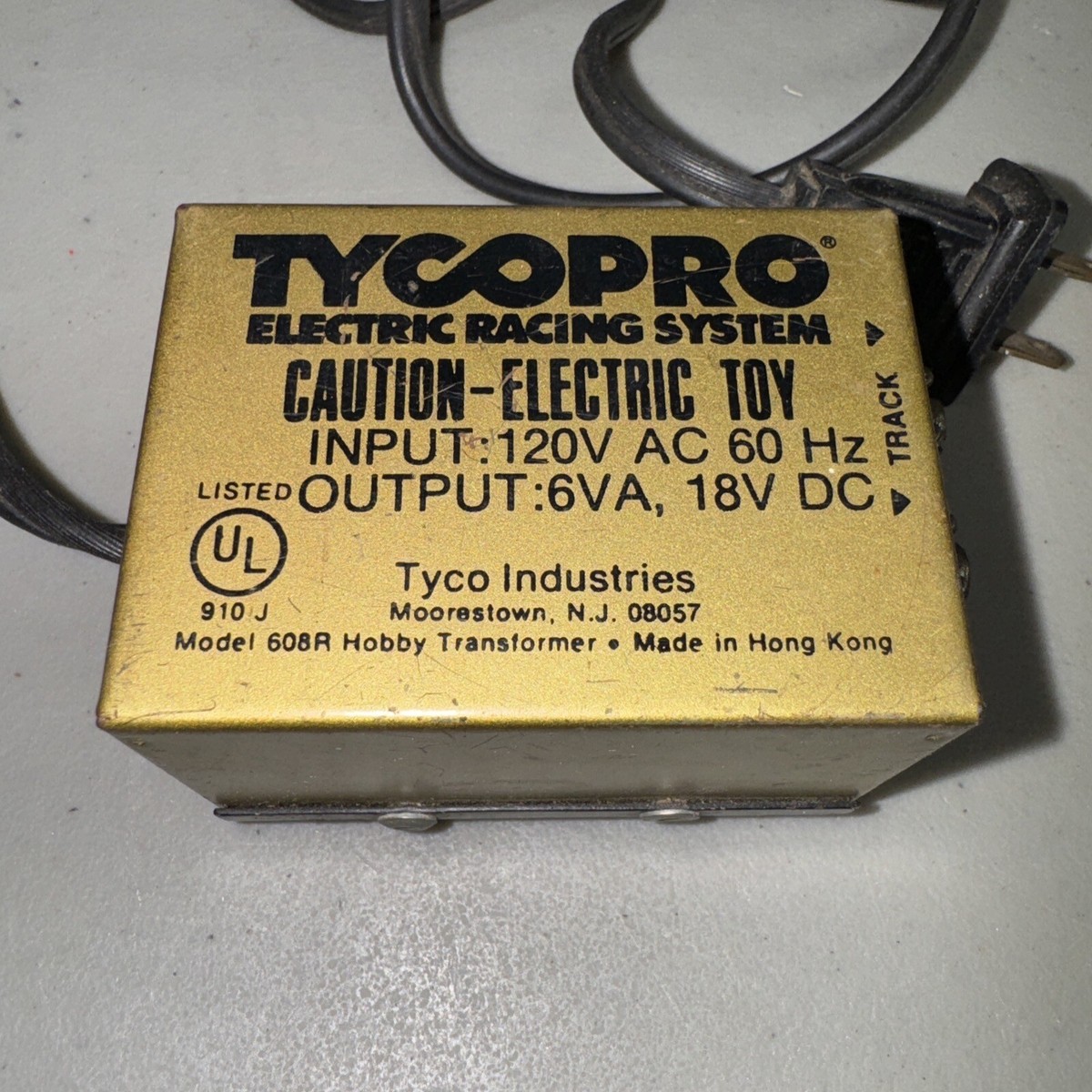 Tyco Tycopro Electric Racing System Model 608R Hobby Transformer