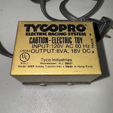 Tyco Tycopro Electric Racing System Model 608R Hobby Transformer 18VDC Track zx 
