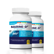 Marine Essentials | Marine-D3 | Anti-Aging | Omega-3 | 2 Bottles (120 Capsules)