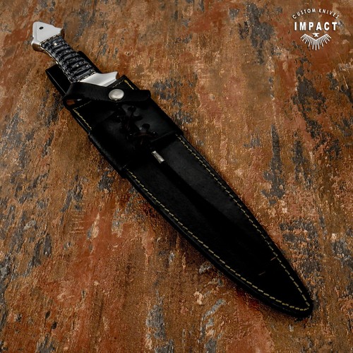 IMPACT CUTLERY RARE D2 TOOL STEEL CUSTOM FULL TANG DAGGER KNIFE EXOTIC WOOD - Picture 11 of 12