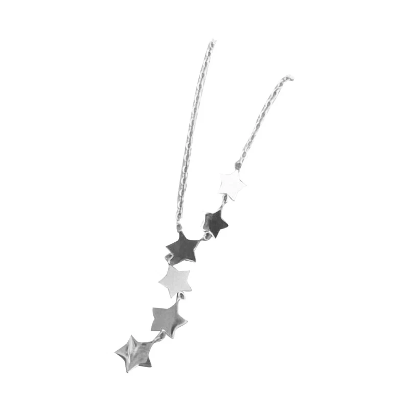 Minimalist Y Necklace Elegant Star Pendant Choker Jewelry for Women Holiday