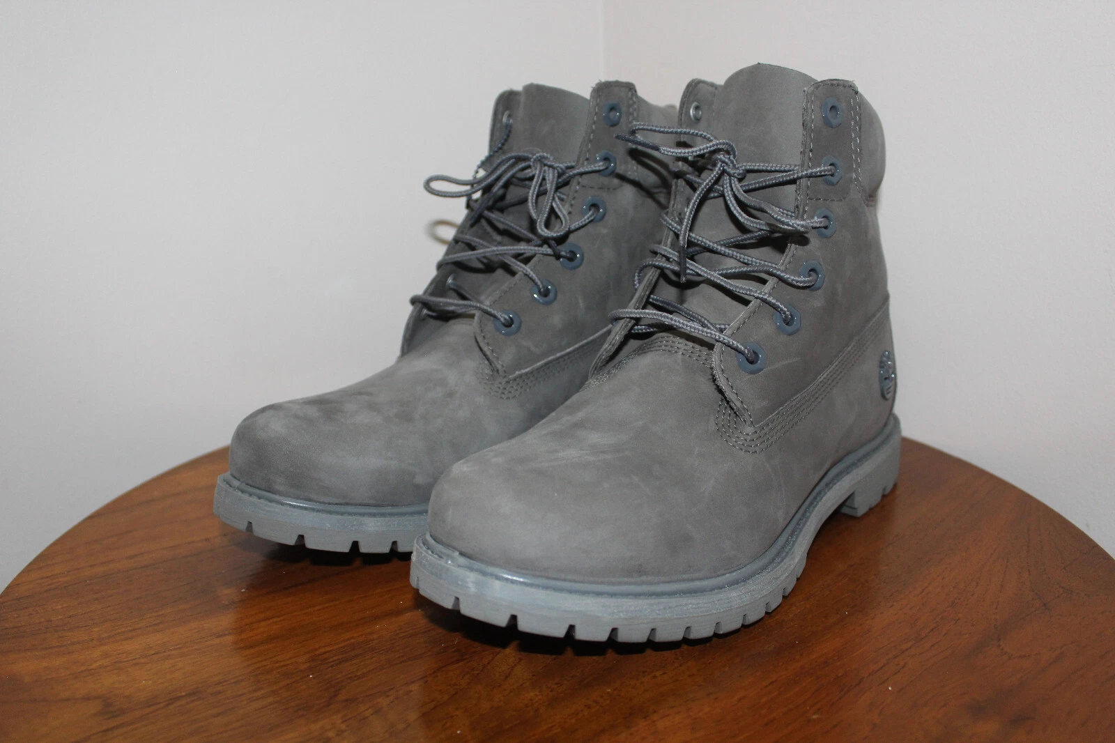 TIMBERLAND LINEA DONNA 6 IN STIVALI PREMIUM A22ZH GRIGIO NABUK TAGLIA 9 5 US 7 5 UK