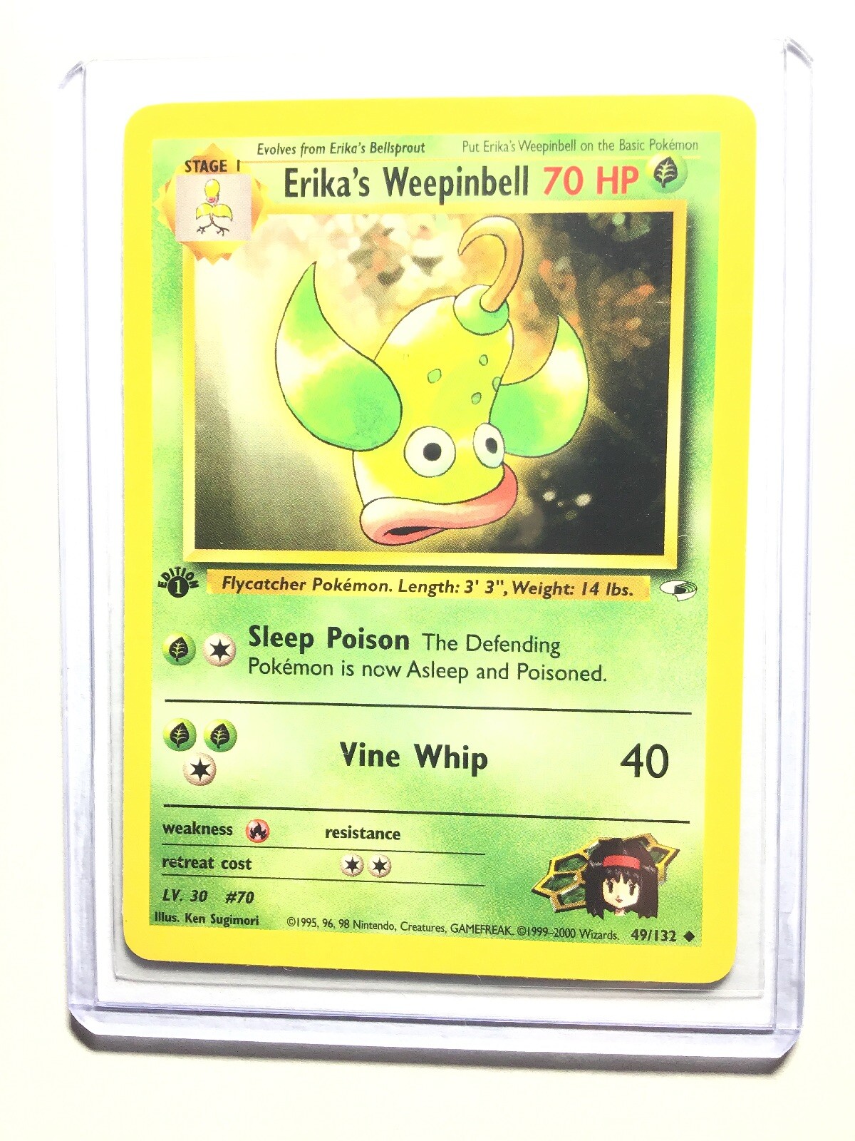ERIKA’S WEEPINBELL - 1st Edition Gym Heroes  - 49/132 - Uncommon - Pokemon - NM