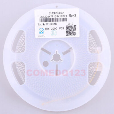 100PCS 1206 10nF 1000V X7R ±10%  TCC1206X7R103K102FT CCTC Ceramic Capacitor MLCC