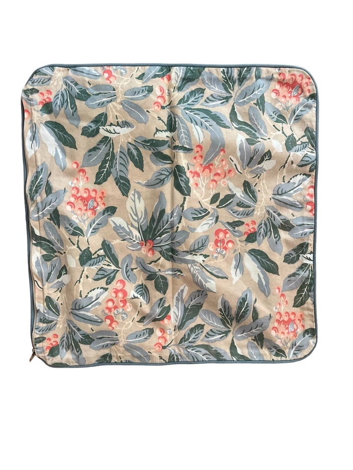 复古 Laura Ashley 花卉热带枕套家居装饰英国 15 英寸方形 — 第 2/3 张图片
