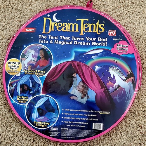 As Seen On TV Dream Tents Unicorn Fantasy Twin Size Bed Pop Up Tent