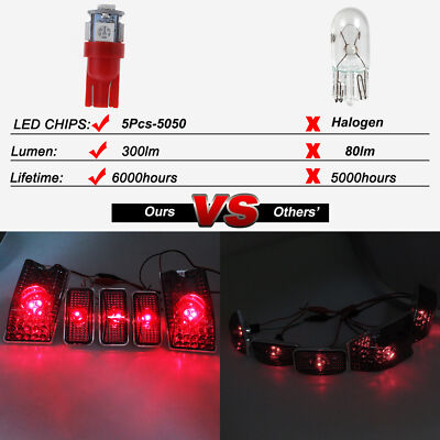 Headlight Assemblies For 2009 Hummer H2 10X Amber/Red Lens Cab