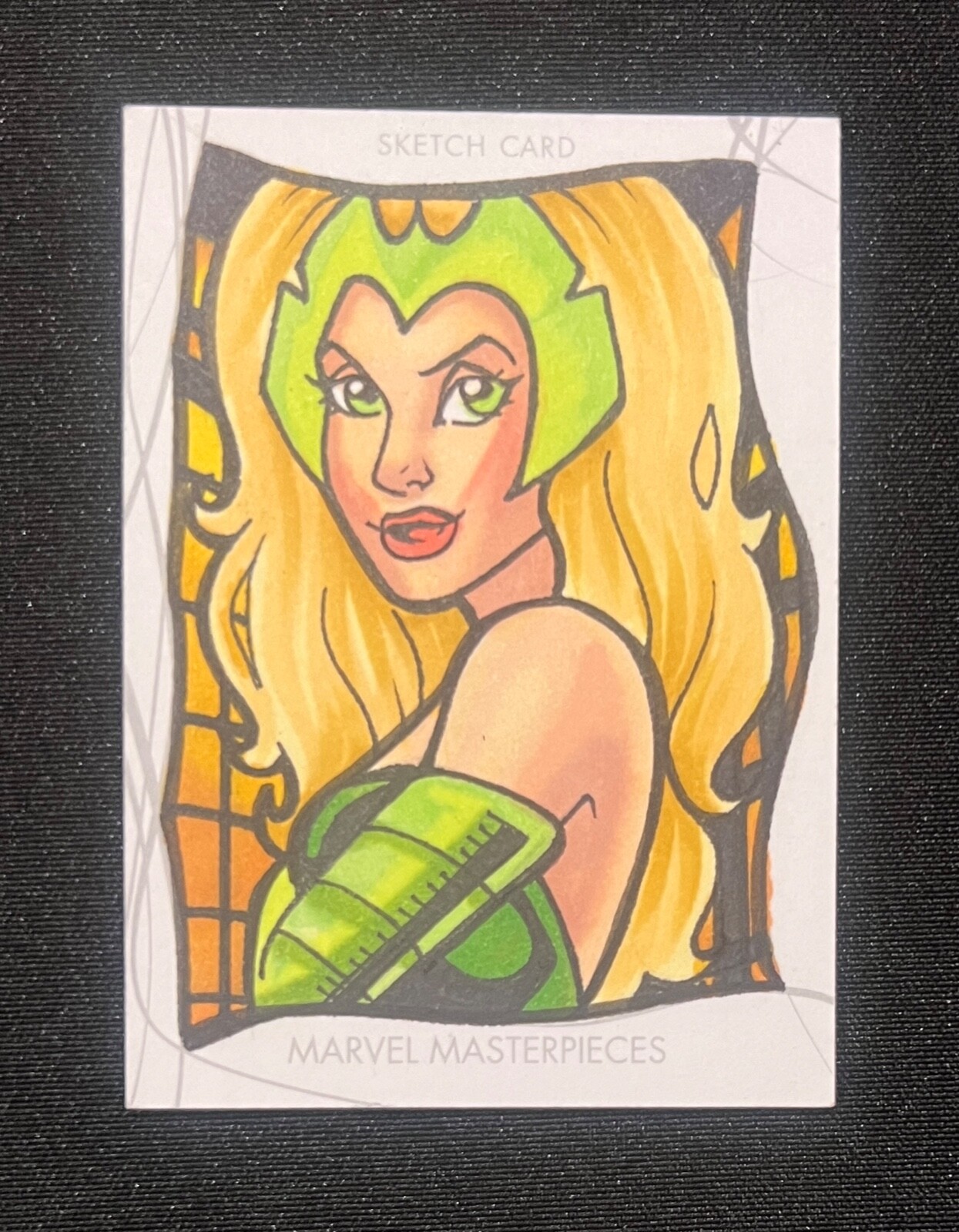2020 Marvel Masterpieces Sketch Card Mia Irving ENCHANTRESS Comic Art 1/1