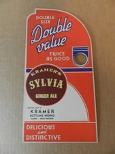 VINTAGE 1937 DOUBLE VALUE-KRAMER'S SODA ADVERTISING DISPLAY-VINTAGE DRIVE-IN
