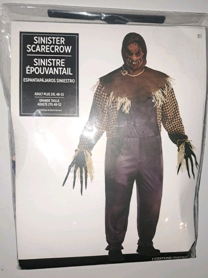 Sinister Scarecrow Halloween Costume Adult Men's 2XL 48-52 NEW - Image 3 of 4