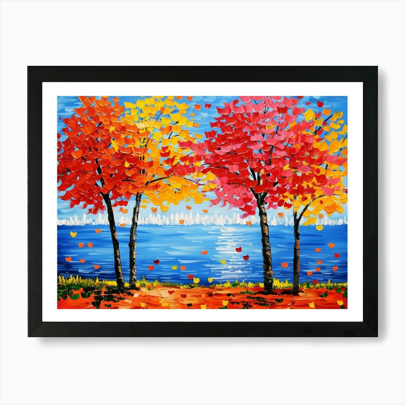 Autumn Trees 44 Framed Art Print Poster Canvas Wall Decor Picture  