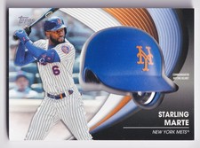 2022 Topps Update Starling Marte #BH-SMA Commemorative Batting Helmet Relic Mets