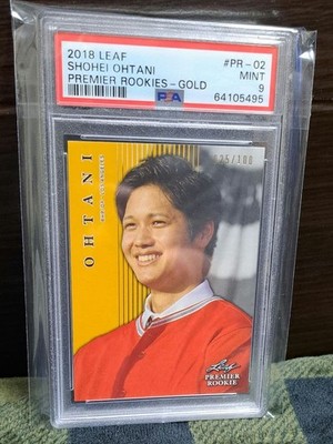2018 LEAF Shohei Ohtani Limited Edition Rookie Card (100 Copies Only) MINT9
