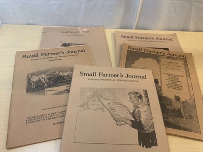 5 Old Small Farmer's Journal Magazines Books Practical Horse Farming 1980's
